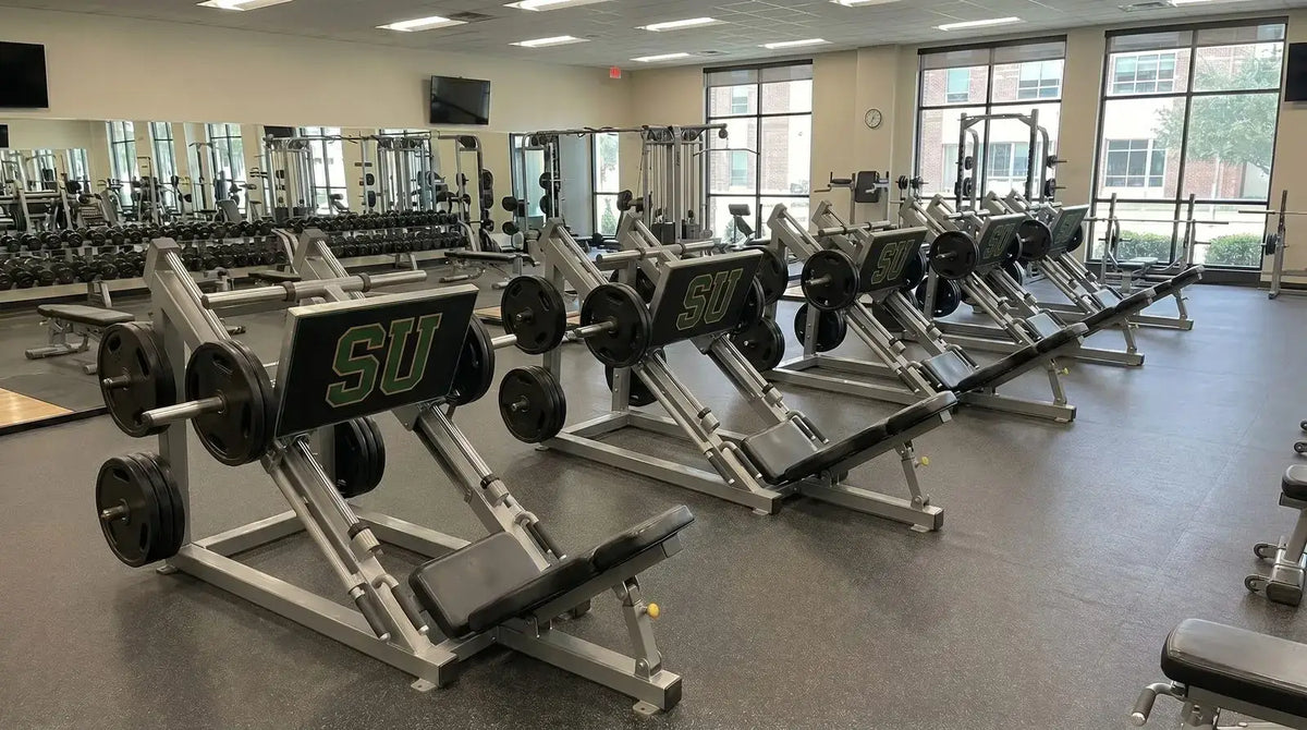 Custom foam installed on weight-room equipment