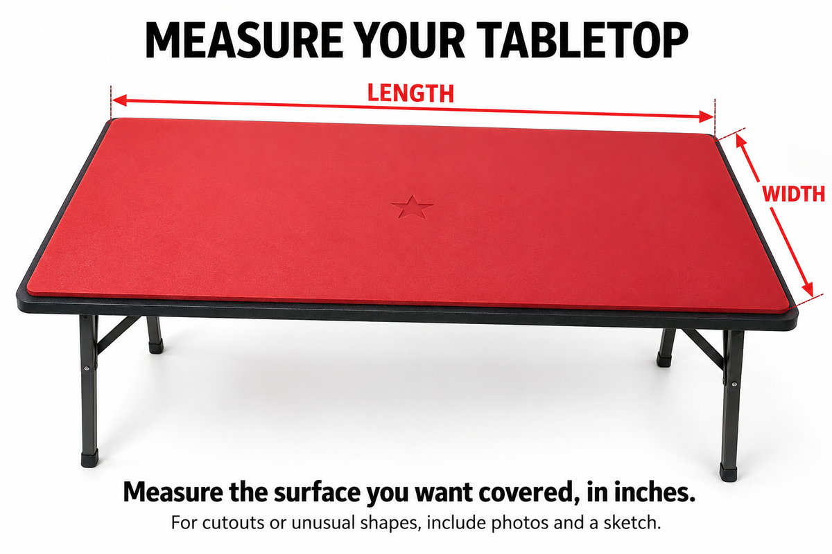 Custom Sideline Foam on a concession stand counter