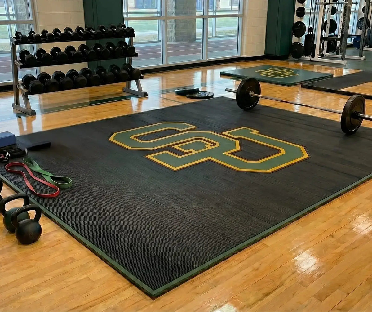 Custom foam on a weight rack contact area