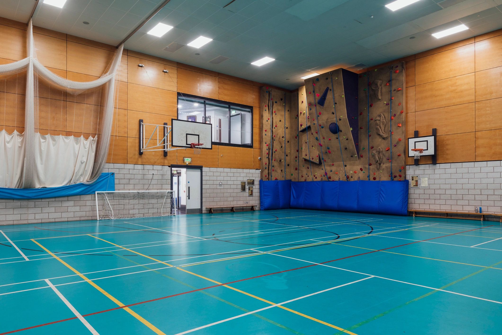 Well equipped gymnasium interior